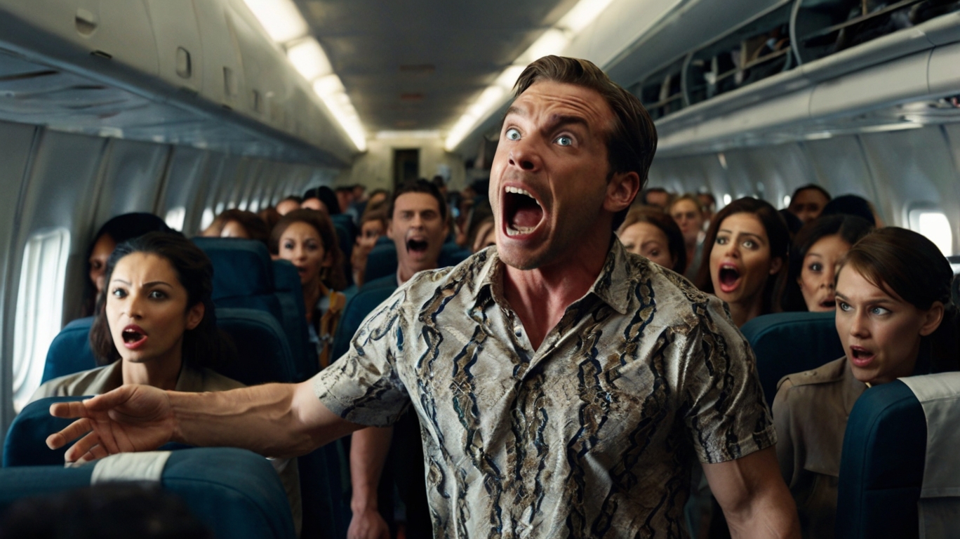Passenger causes panic on EasyJet flight over hallucinated snakes.