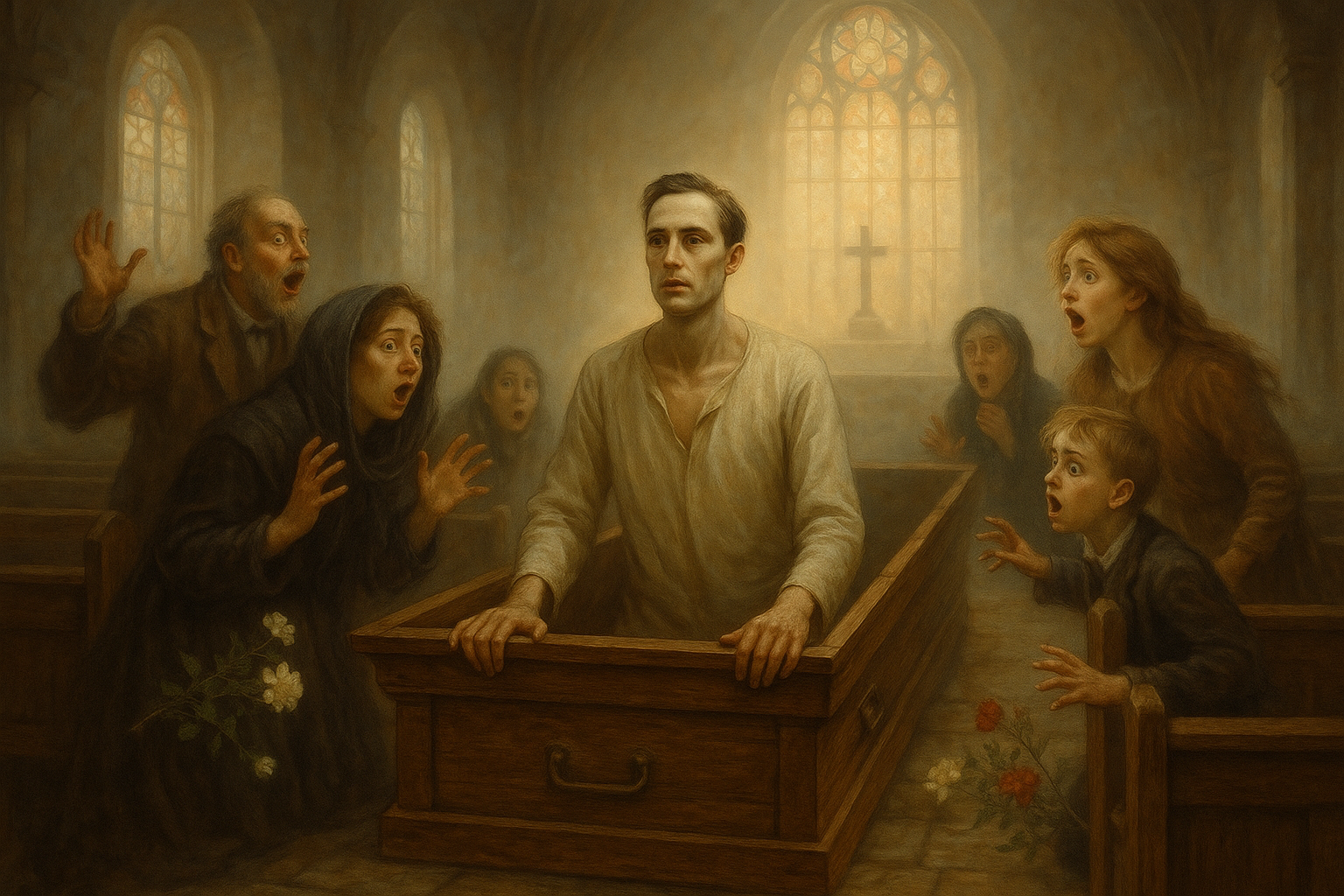 man wakes up at own funeral